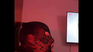 Sexy Girl Wearing Black Sexy Mask and Making Me the Best Deepthroat and Till Coming on He's Sexy Breast