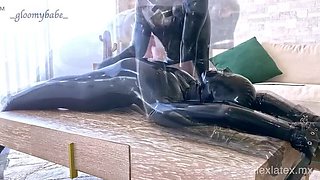 Hot Latex Sex with Alex Latex & Gloomy Babe - Bondage Fuck in Rubber Suit