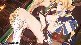Genshin Impact Jean has hot sex in her office