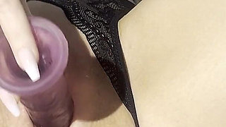 Horny Big Ass Brunette Plays with Her Wet Clit