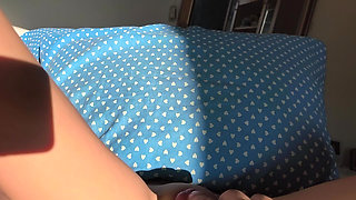 Step Brother Rubs His Huge Dick Against Stepsister's Tight Virgin Pussy