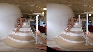 Gypsy Teen Juggs - Ep. 4: Stairs Tease - Teen Shaved Toying Pov
