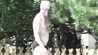 Perfectly Shaped French Bitches Sharing Dick by the Pool