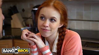 Redhead teen Dolly Little fucks her tutor Bruce Venture in this HD porn video
