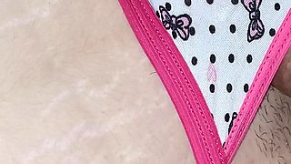 Rubbing Cock In Panties And Luscious Pussy! cumming in panties