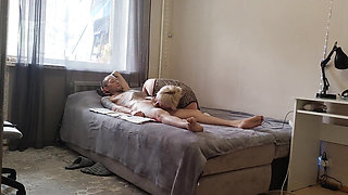 Neighbor Sucks Cock and Swallows Cum