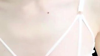 Amateur asian toyer toying at home