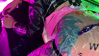 Bukkake & Anal Fisting for a Cyberpunk Slut