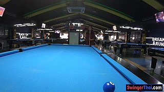 Lily Koh In Curvy Bottom Thai Gf Plays Pool And Blowjobs