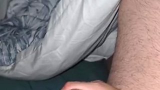 Step mom make step son dick hard by handjob him in bed