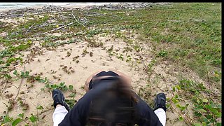 Anal Day at the Beach with Horny Voyers