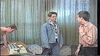 Vintage Blonde Boys Fuck In Pool Room