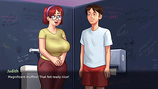 Korean hot aunty in summer time saga new