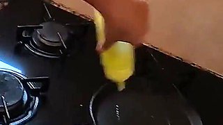 Cooking with Piss and Cum Part 1 - Pancake