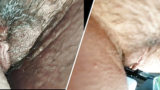 Hot wife fingers pussy until orgasm. Female masturbation with moans.