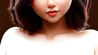 Kiyoko Yamamatse play with her big boobs video (Ai model)