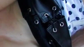 Squirt and anal fuck for colored hair chick in outdoor activities