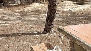 Trashing Outside in the Park Near Picnic Zone