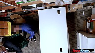 Pale emo teen shoplifter punish fucked by a LP officer