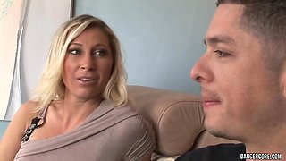 Busty Blonde Gets Cum On Her Tits After Getting Fucked - Devon Lee