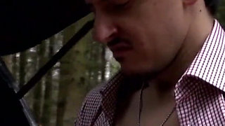 Blonde German Milf - outdoor sex