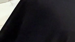 Arab Hot Maid Stuck When She Clean Under Bed - Big Ass Hijabi Girl Wear Abaya Niqab & Panty