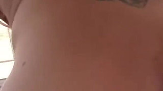 Pierced and tattooed beauty rides big dick POV