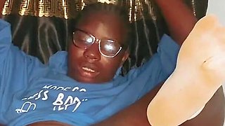 Nasty Ebony Babe Gives Stepson Blowjob and Takes He’s BBC From Behind He Loves to Use Vibrator to Play with My Pussy