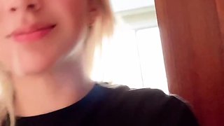 Magdalenas ride in the bathroom Anal Blonde Blowjob Cumshot