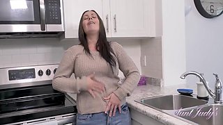 43yo Big Ass Milf Sucks Your Cock In The Kitchen With Brandii Banks And Aunt Judys