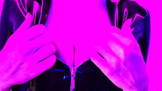 Cute curly brunette solo webcam masturbation