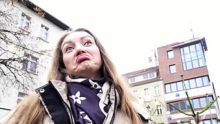 GERMAN SCOUT - Tall Girl Julia Maze seduce to Casting Fuck