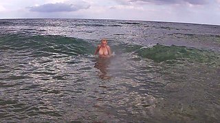 Great Big Boobs On Masturbating Redhead