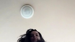 Busty brunette anal solo masturbation