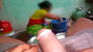 Housewife Working Home Handjob Hasband