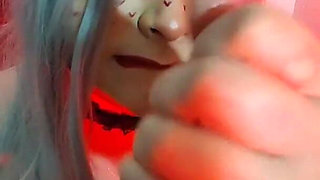 E-girl Sucking and Licking Your Balls