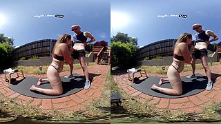 Outdoor Yoga Turns Spicy