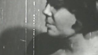 Black And White Vintage Video Of Lady Sucking Her Lover With Vintage Lady