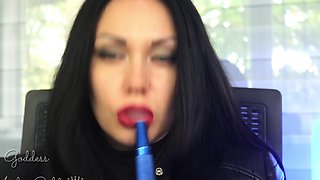 Cum to My Big Burgundy Seduction and Big Hookah Smoke