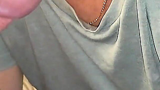 Married Slut Neighbor Hungry for Cum Comes and Gives Me a Sloppy Blowjob
