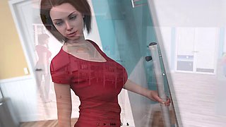 Glamour, small boobs, sexy redhead