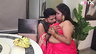 Huge Boobs Indian MILF Bhabhi Strips Saree and Fucks with Devar Ji