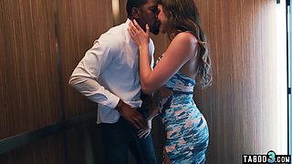 Hispanic 3some orgy pounded in the elevator