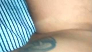 Shaved Married Slut Sits Nicely on My Dick. Close up of Her Asshole That Begs for Cock, but Can't Handle It Inside