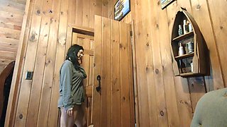Nude MILF shakes her big boobs