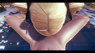 Genshin Impact Hentai - POV Fischl Blowjob and Cum at Her Face - Japanese Asian Manga Anime Game Porn