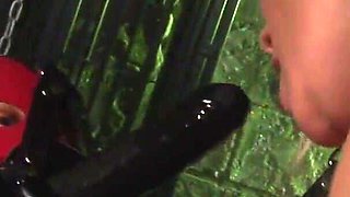 In the basement the MILF mistress fucks the slave's willing cock