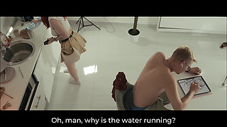Step Mom Stuck in Dishwasher! Must Step Son Fuck Her?