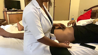 Seeing the sexy doctor, the boy's mood became and both of them had sex