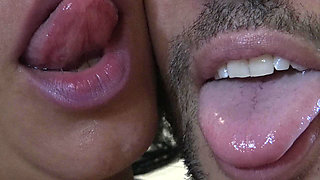 Stepmother Kissing Her Stepson After He Cums In Her Mouth